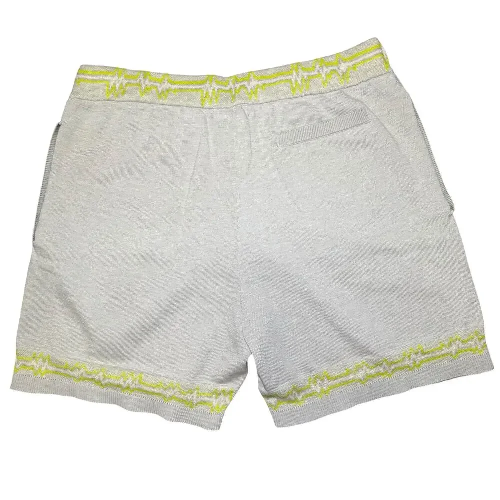 TWENTY Montreal Grey Knit Shorts NWT Heartbeat Trim Size L